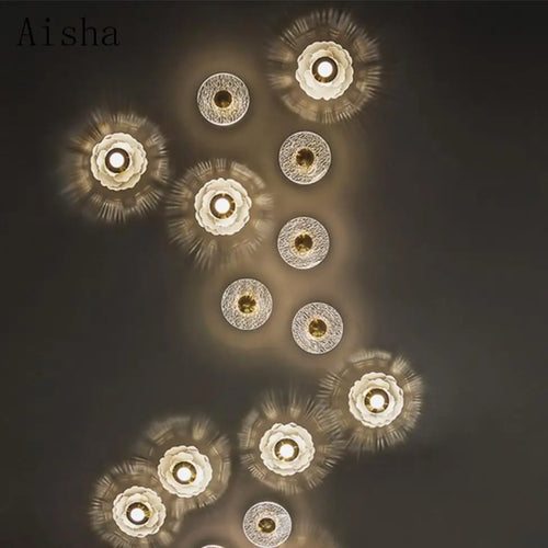Acrylic flower LED wall light artistic indoor decoration - vue 3 sur 9