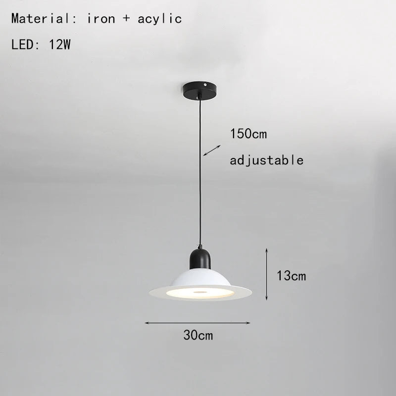 Metal LED pendant light with adjustable lighting - vue 14 sur 17