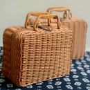 retro rattan basket for storage and picnic