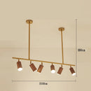 Modern walnut wood LED chandelier for home decoration