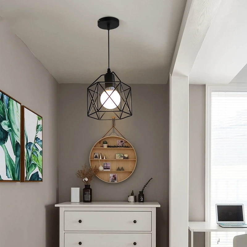 Minimalist metal pendant light for modern interior decor - vue 5 sur 6
