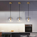Nordic glass LED chandelier for restaurant and office