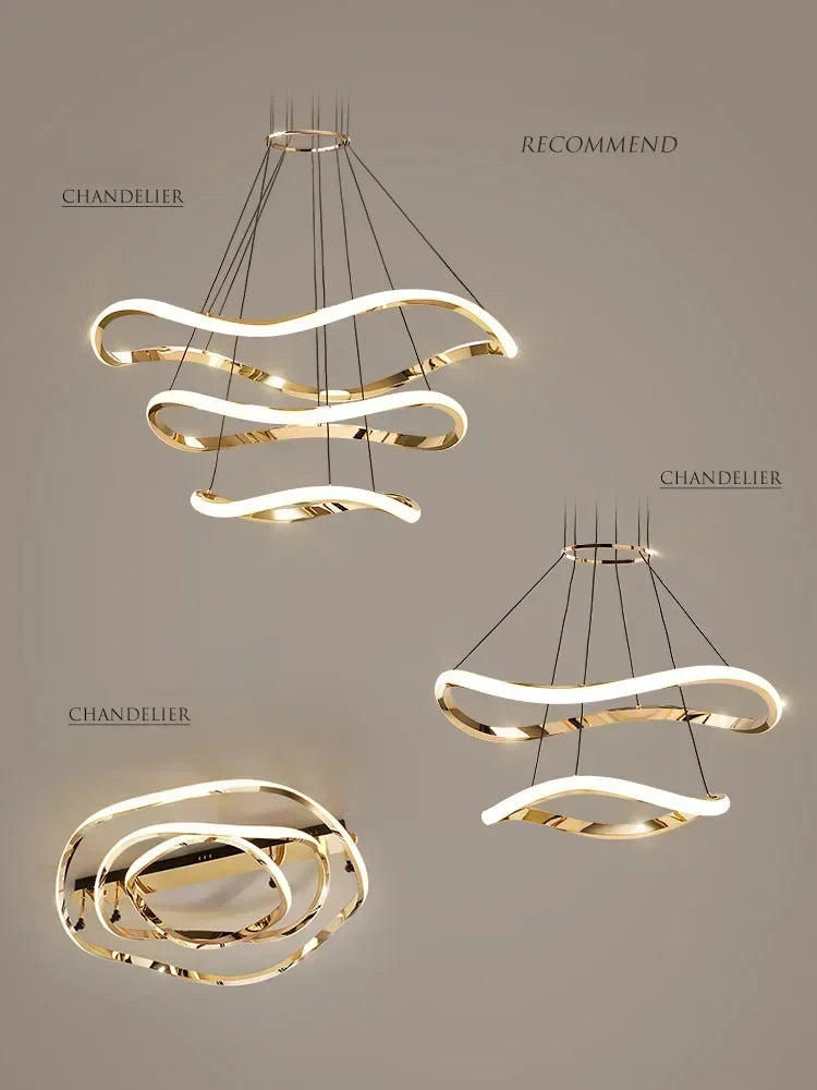 Nordic LED pendant chandelier luxury home decorations - vue 5 sur 9