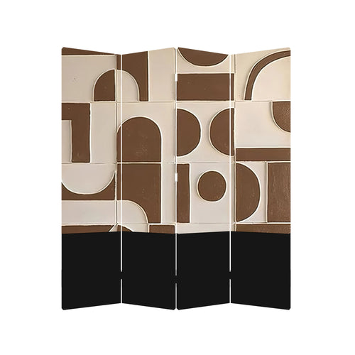 Folding and moving screen partitions into modern and minimalist living rooms, covering bedrooms - vue 6 sur 6