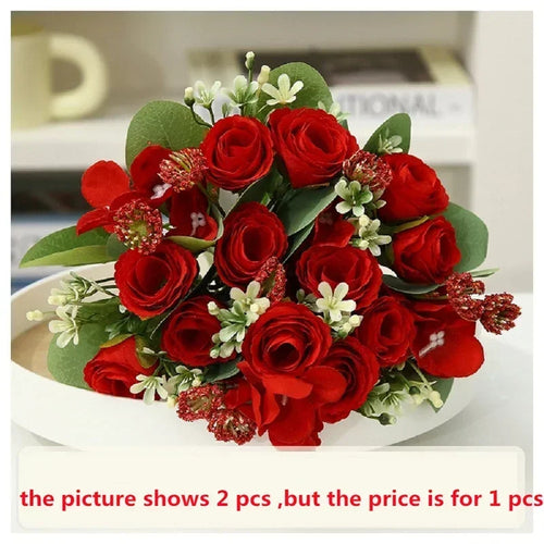 Artificial silk hydrangea bouquet for elegant decoration