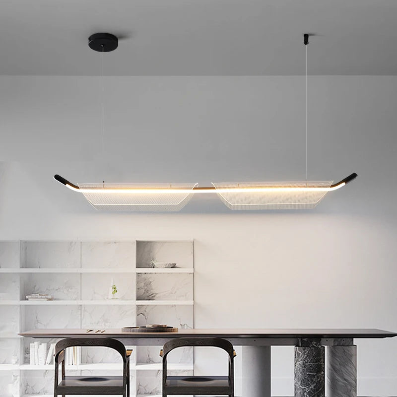 Minimalist designer pendant light for modern restaurant or bar