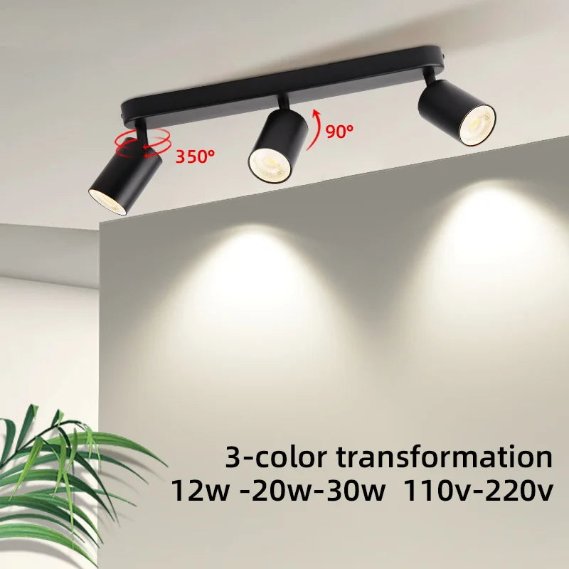 LED track spotlight for decorative indoor lighting