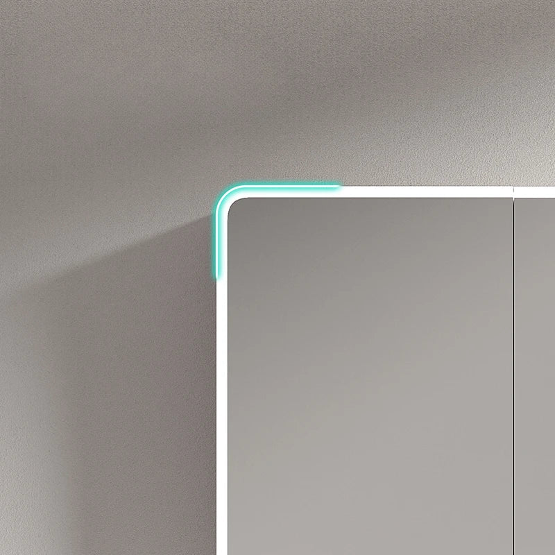 circular aluminum wardrobe with mirror, smart lighting and storage - vue 5 sur 32