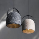 Industrial terrazzo concrete pendant light for interiors