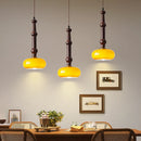 Modern wood and glass pendant light with creative design