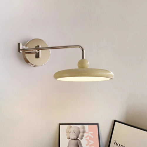 Nordic folding swing arm LED wall light, retractable modern bedside lamp - vue 2 sur 9