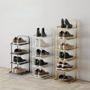 modern metal shoe rack for stylish vertical storage