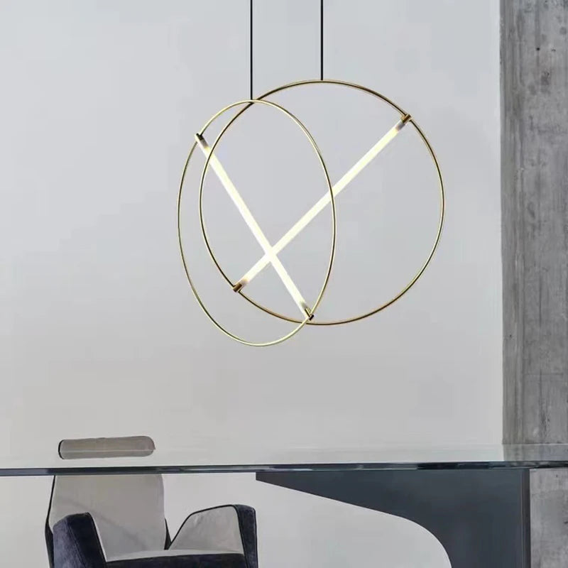 Modern simple LED pendant lamp decorative round light