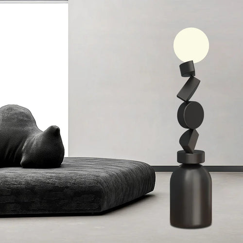Unique round acrylic floor lamp - vue 6 sur 6