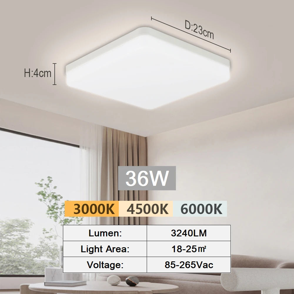 Tuya smart LED ceiling light with app and voice control, Alexa and Google compatible, remote control for living room and bedroom - vue 21 sur 22