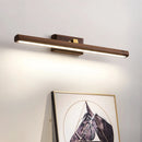 luxury walnut led mirror 360° rotating wall light