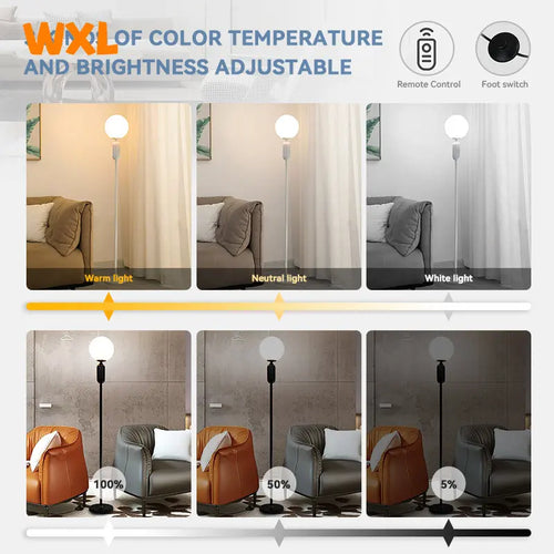 Scandinavian led floor lamp for modern indoor lighting - vue 4 sur 8