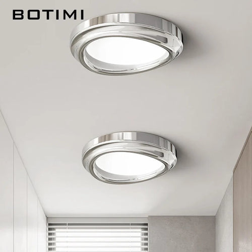 Modern art deco chrome ceiling light - vue 4 sur 7