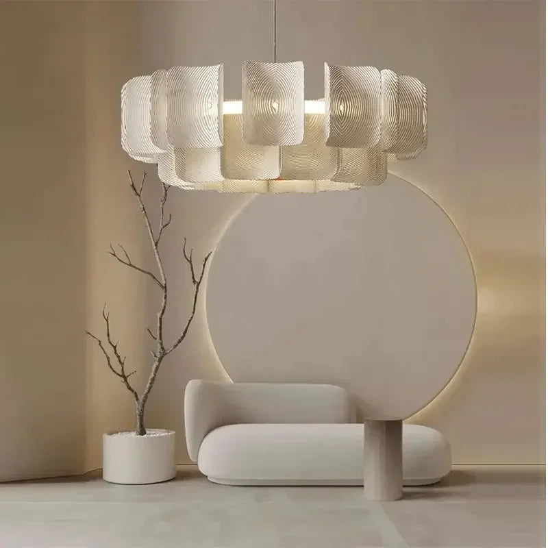 Modern acrylic LED pendant light with nordic style - vue 3 sur 11