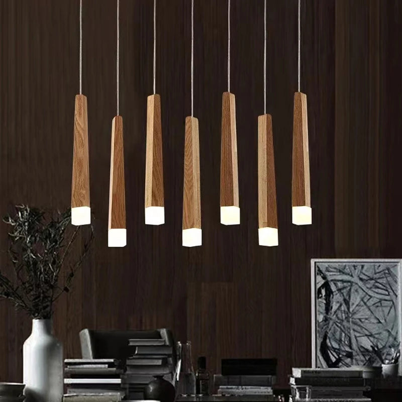 Modern wooden pendant chandelier for every space - vue 3 sur 14
