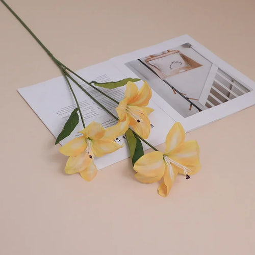 Decorative silk lily flowers for indoor and outdoor use - vue 14 sur 15