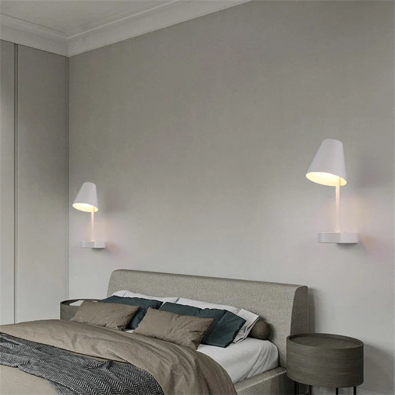Rotating wall light with shelf and spotlight switch for decoration - vue 4 sur 14
