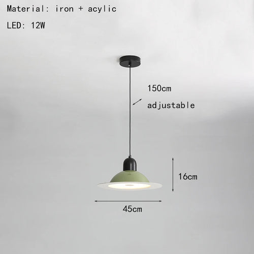 Metal LED pendant light with adjustable lighting - vue 17 sur 17