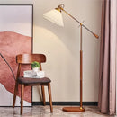 Nordic solid wood floor lamp