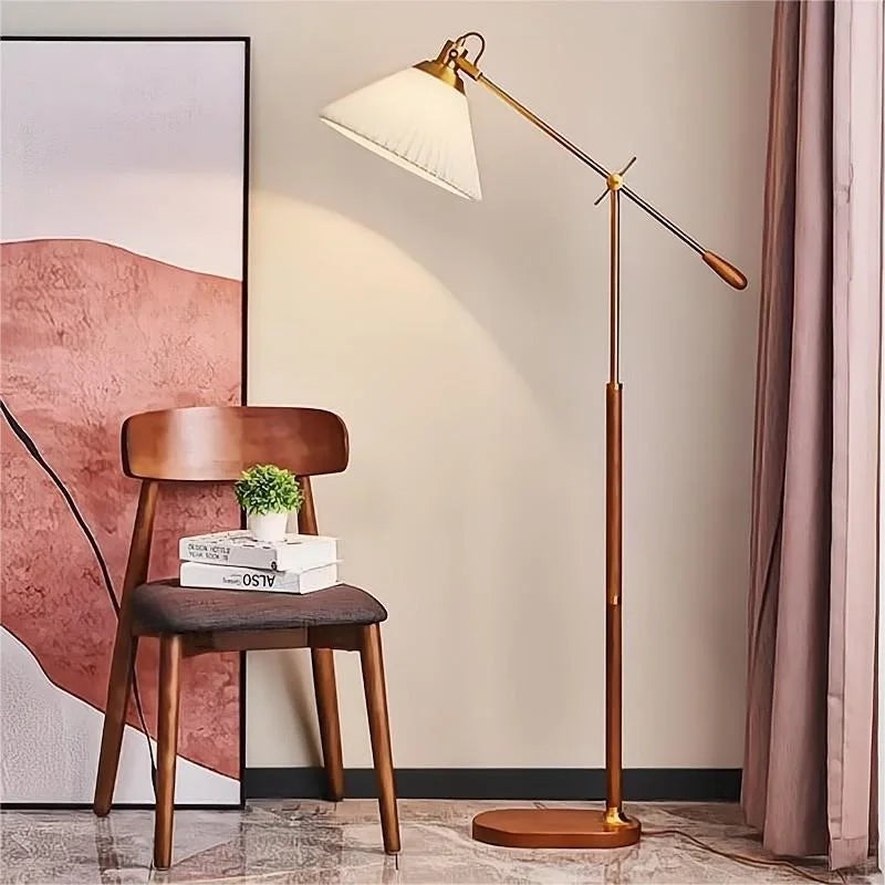 Nordic solid wood floor lamp - vue 3 sur 8