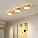 Modern wood LED ceiling light