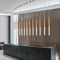 Acrylic bubble tube LED pendant light for interior decoration