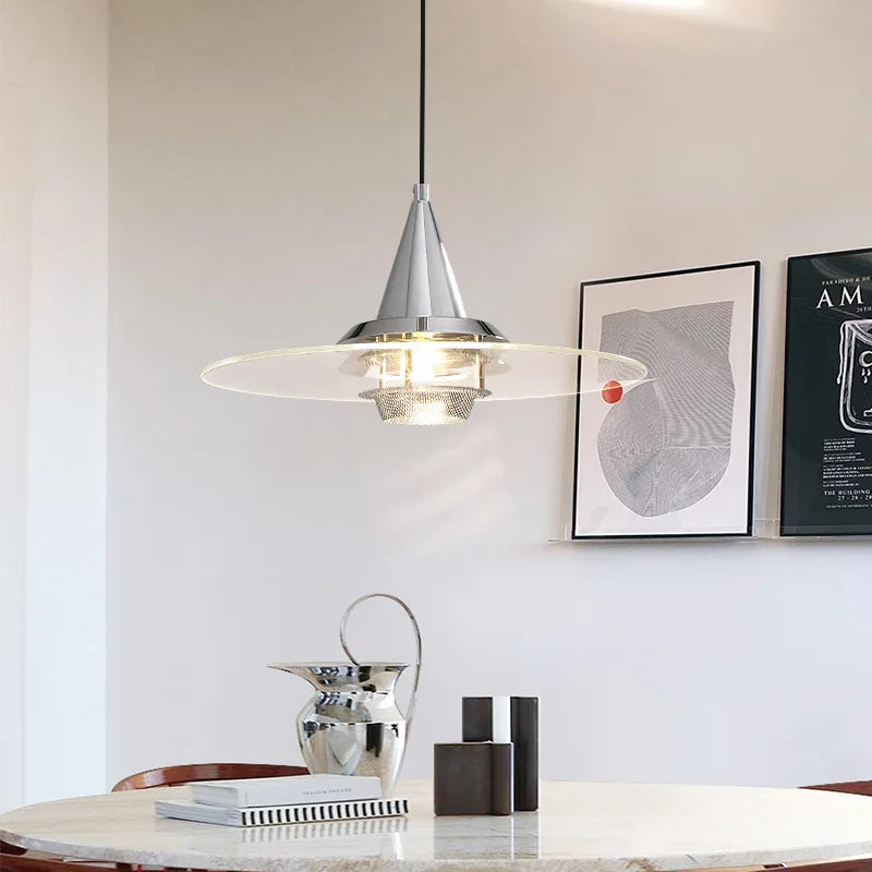 Bauhaus clear glass pendant chandelier for restaurant