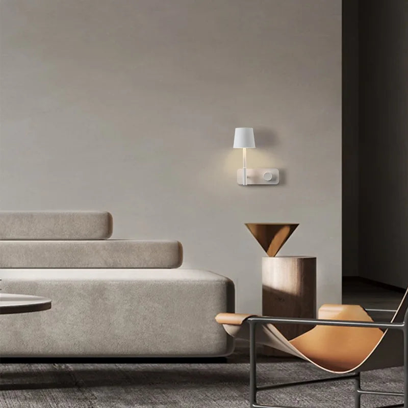 Nordic wall light with switch and USB