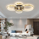 Designer ceiling light with LED circles