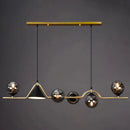 Modern glass LED chandelier for decorative interiors
