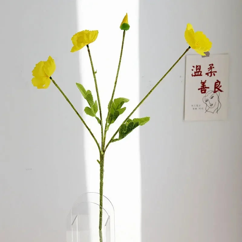Artificial poppy flowers for weddings and home decoration - vue 22 sur 25