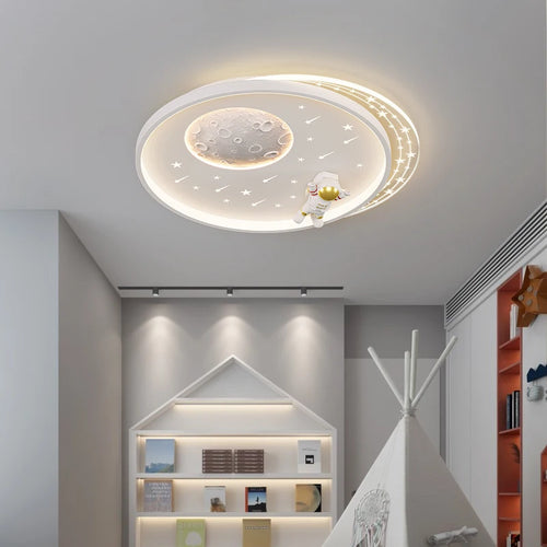 Minimalist anti-glare moon ceiling light for children - vue 6 sur 16
