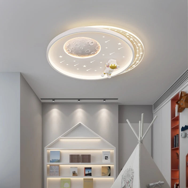 Minimalist anti-glare moon ceiling light for children - vue 6 sur 16