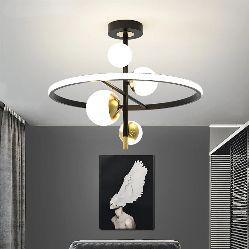 Nordic designer chandelier for elegant modern indoor lighting - vue 3 sur 23