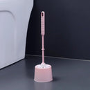 Toilet brush with holder and soft bristles for quick cleaning