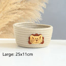 woven animal storage basket for toys and miscellaneous items