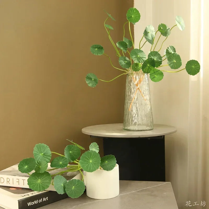 Artificial green lotus leaf plant for indoor and outdoor decoration - vue 3 sur 7