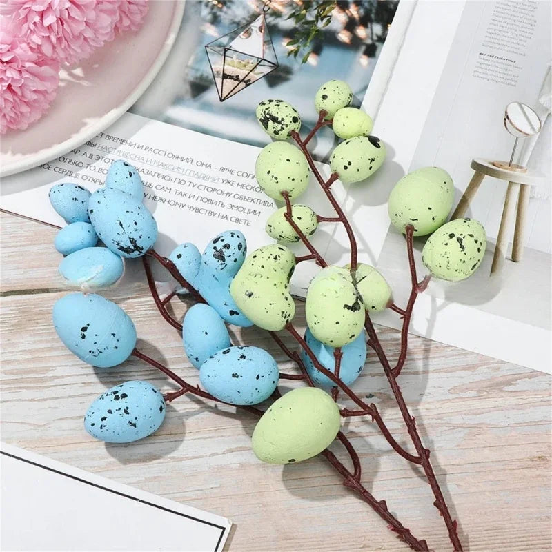 Easter decorations with branches and colourful eggs 2025 - vue 6 sur 16