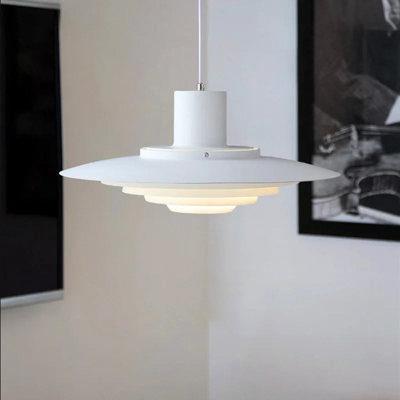 Modern nordic minimalist flying saucer chandelier