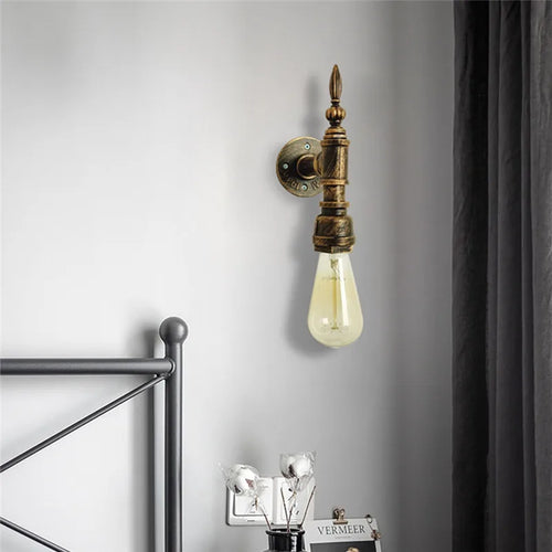 Retro water pipe wall light decorative indoor fixture - vue 5 sur 6