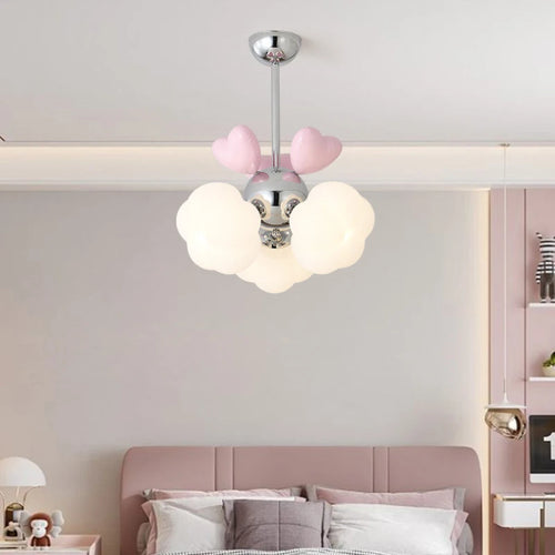 Modern princess style chandelier for children's bedroom - vue 3 sur 4