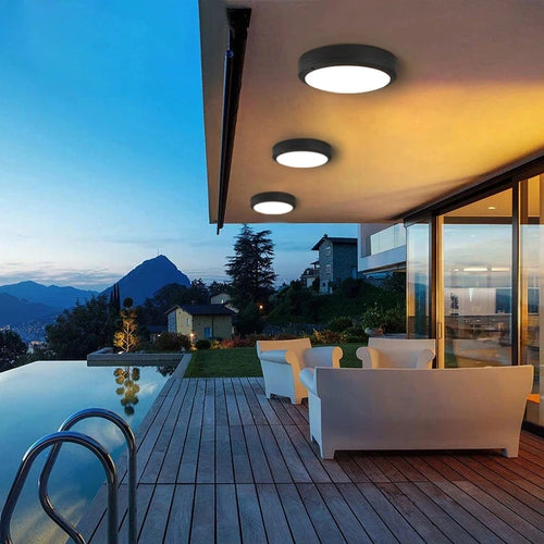 Waterproof LED ceiling light with motion sensor for outdoor use - vue 6 sur 6