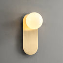 Nordic gold copper wall light with LED glass globe