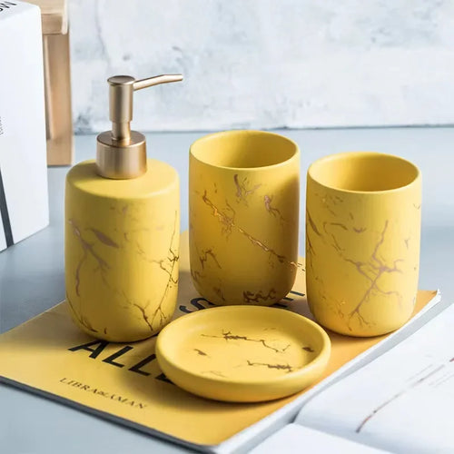ceramic bottles for soap, shampoo and shower gel - vue 7 sur 14