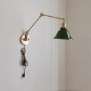 Iwhd copper wall light with rotating long swing arm